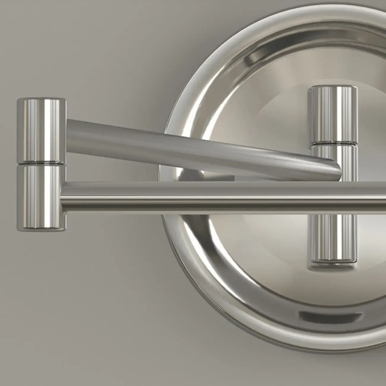 Modern Adjustable Chrome Swing Arm Wall Light for Bedside Image - 18