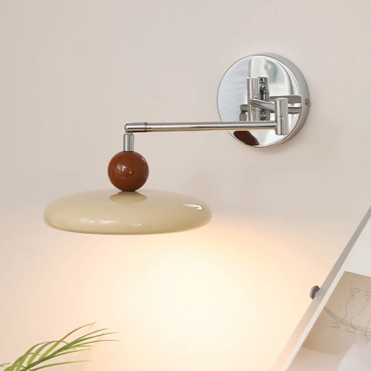 Modern Metal Wall Light with Rocker Arm for Bedroom Image - 18 | homeyfad