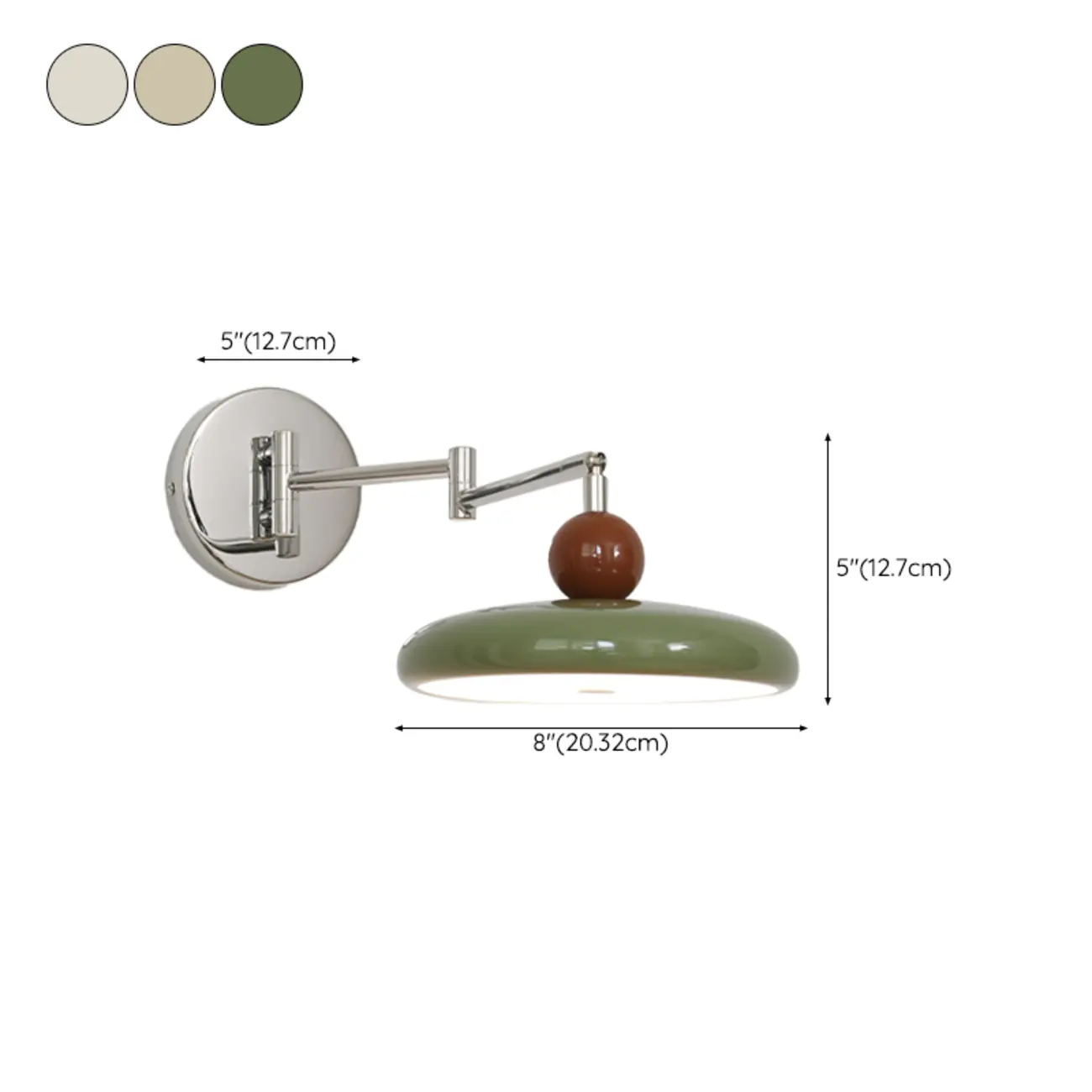 Modern Metal Wall Light with Rocker Arm for Bedroom #size | homeyfad