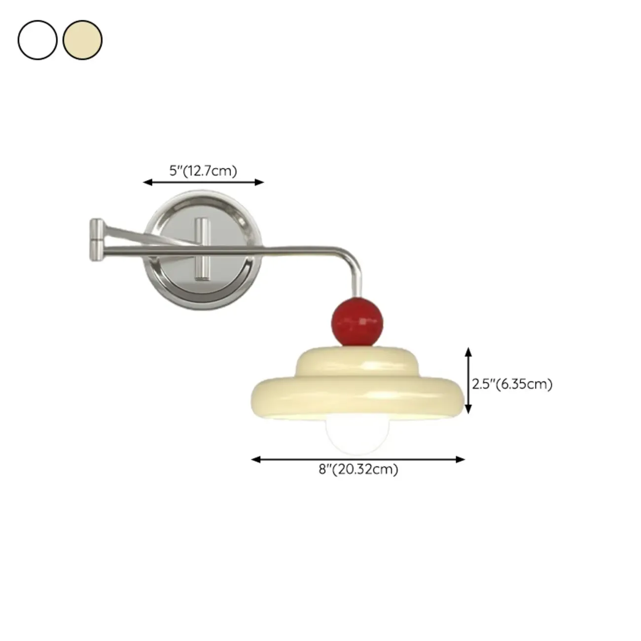 Modern Adjustable Chrome Swing Arm Wall Light for Bedside Image - 23