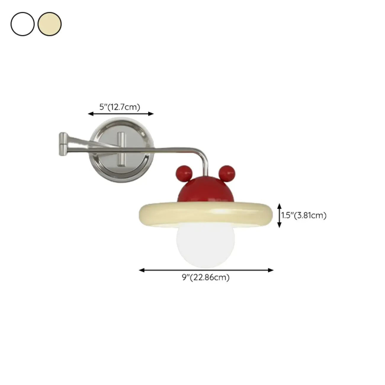 Modern Adjustable Chrome Swing Arm Wall Light for Bedside Image - 25