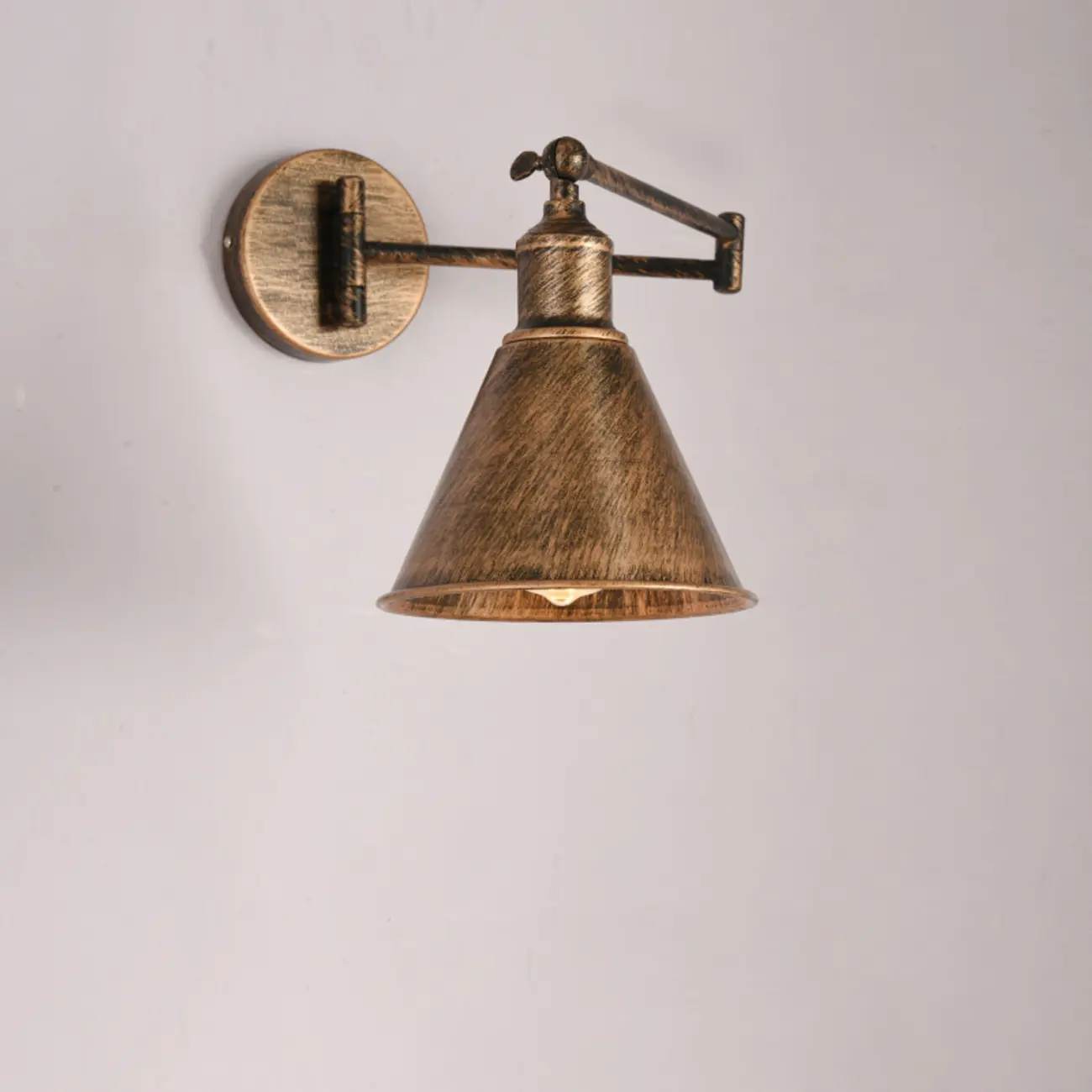 Vintage Industrial Dome Metal Wall Light for Living Room Image - 4 | homeyfad