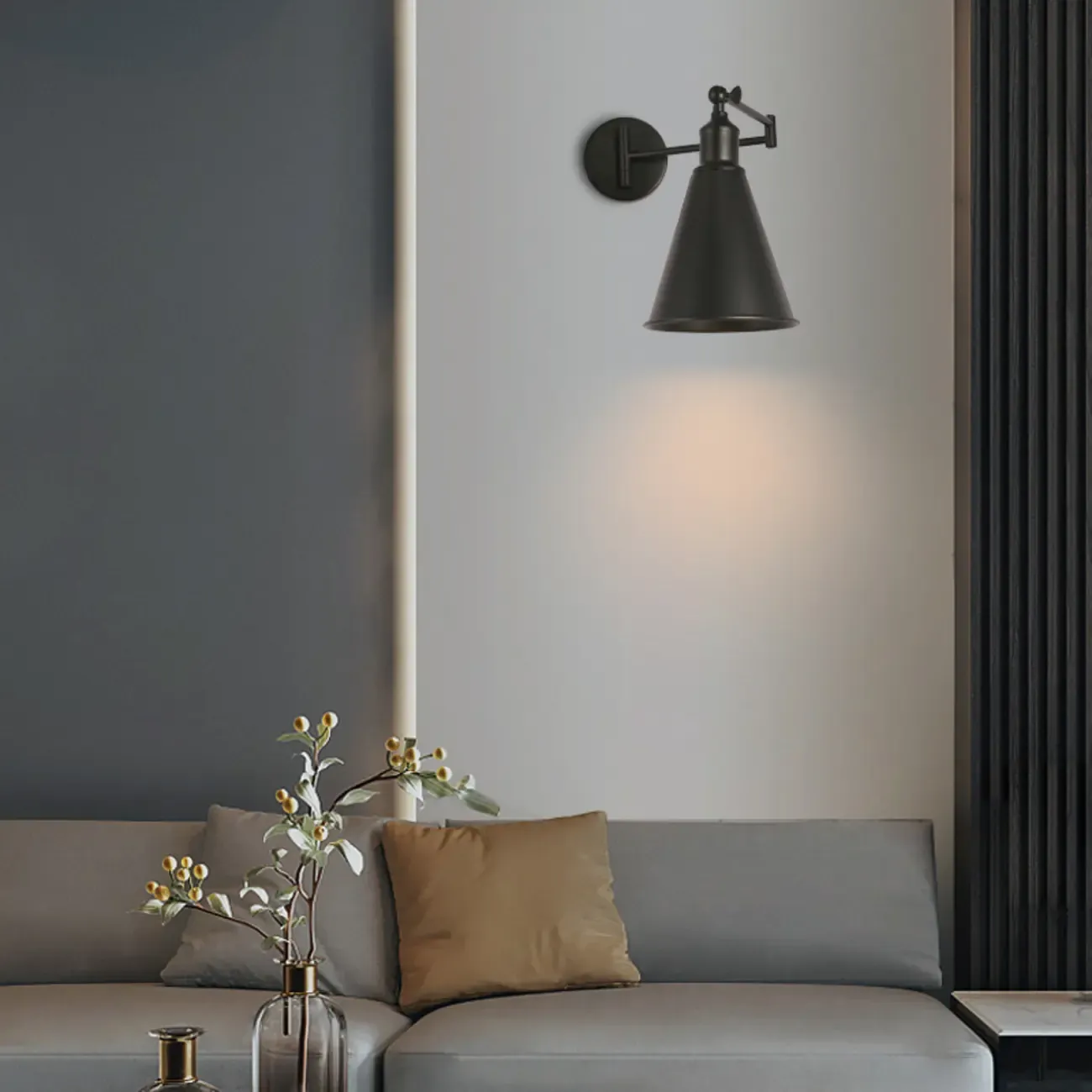 Vintage Industrial Dome Metal Wall Light for Living Room Image - 10