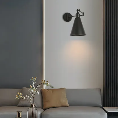 Vintage Industrial Dome Metal Wall Light for Living Room Image - 10