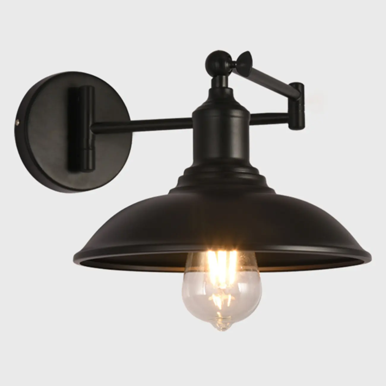 Vintage Industrial Dome Metal Wall Light for Living Room Image - 12 | homeyfad