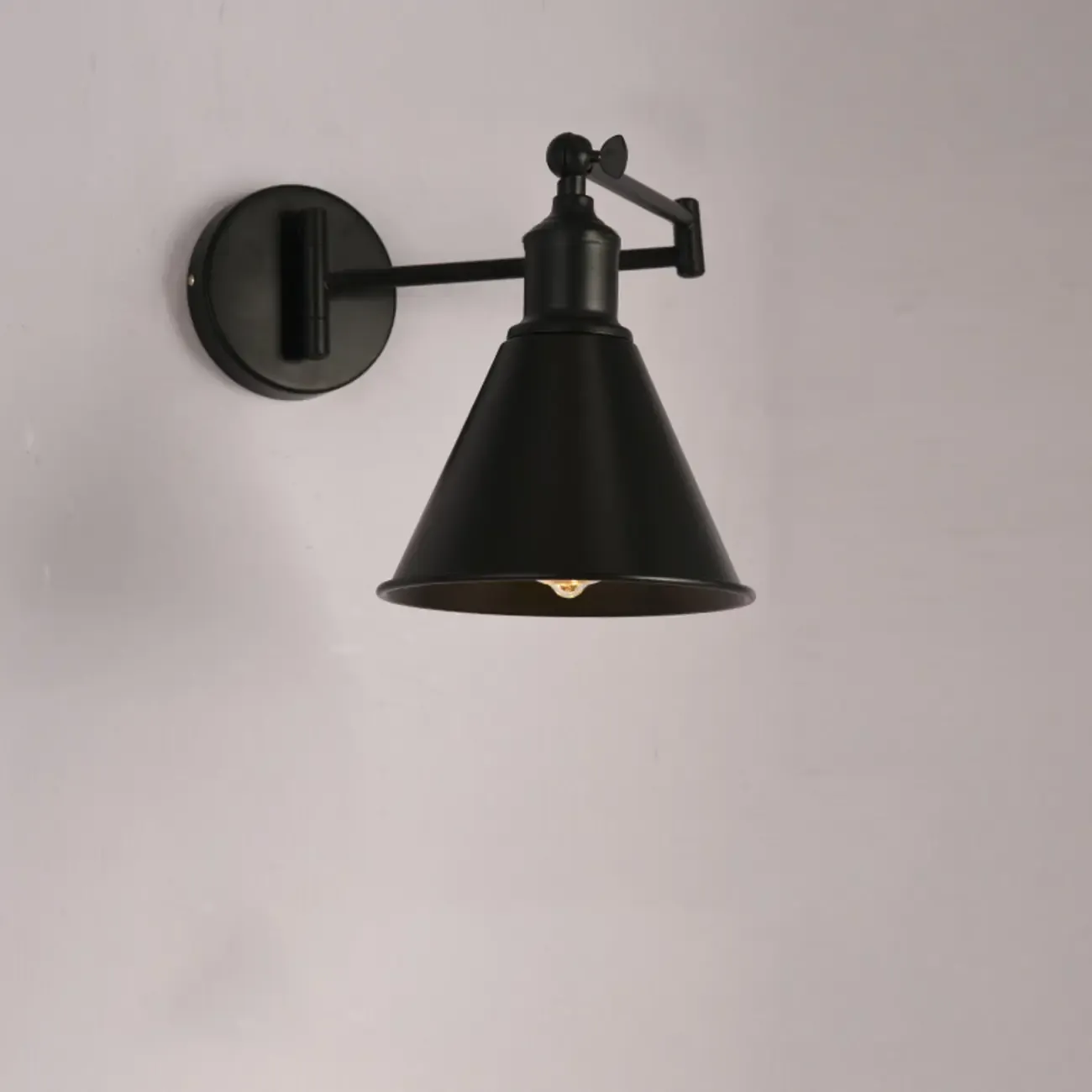 Vintage Industrial Dome Metal Wall Light for Living Room Image - 15