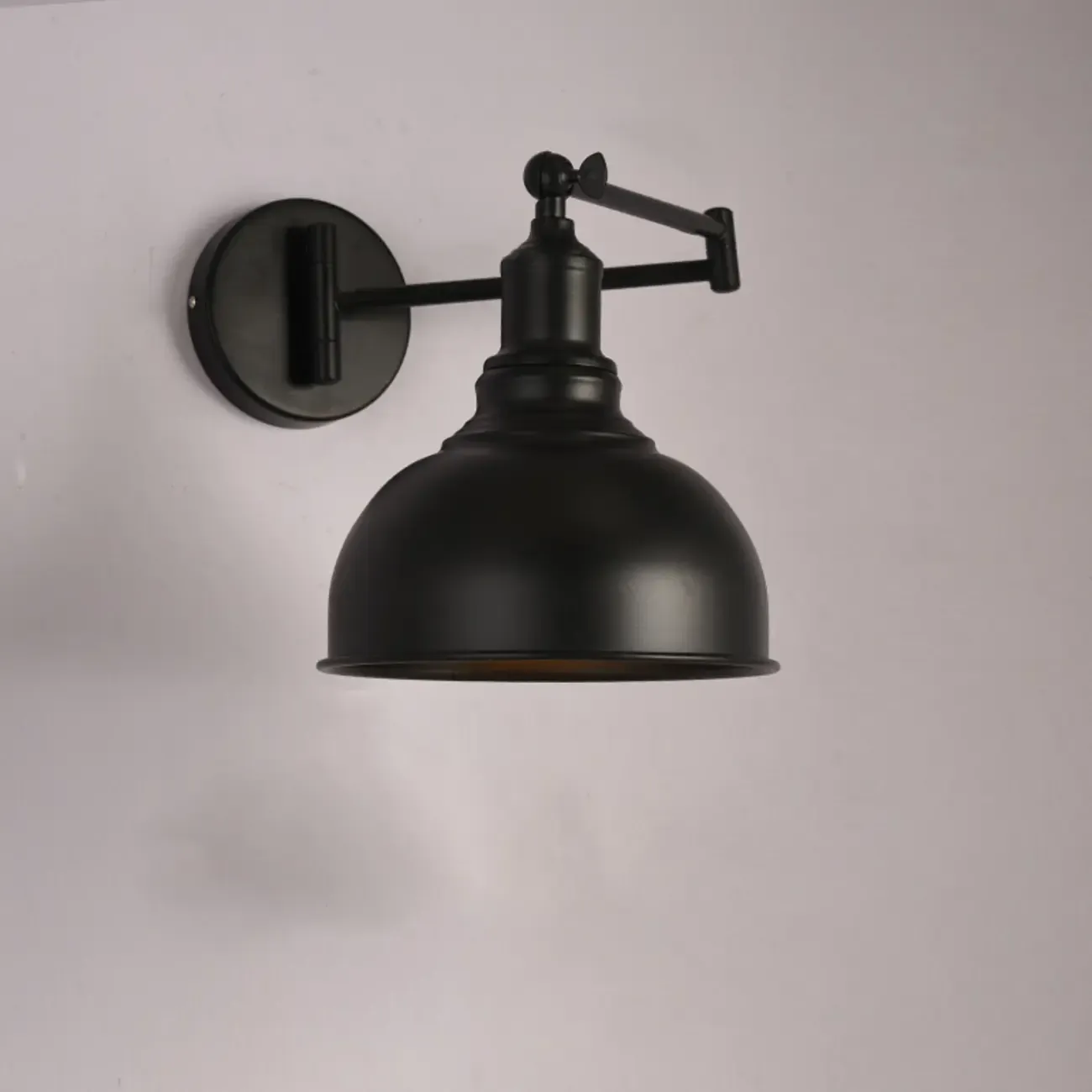 Vintage Industrial Dome Metal Wall Light for Living Room Image - 17