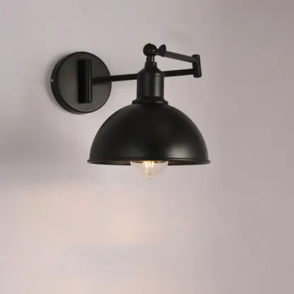 Vintage Industrial Dome Metal Wall Light for Living Room Image - 20