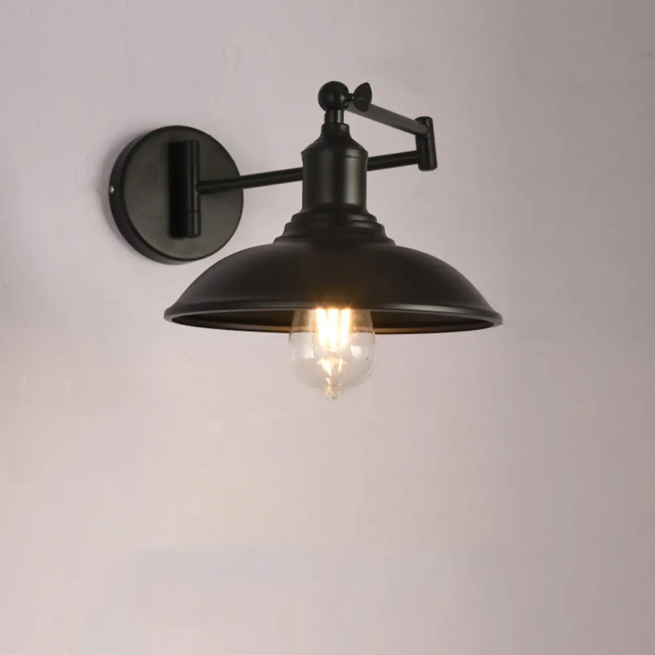 Vintage Industrial Dome Metal Wall Light for Living Room Image - 23