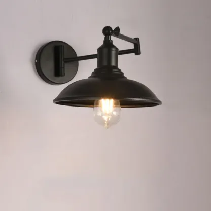 Vintage Industrial Dome Metal Wall Light for Living Room Image - 23