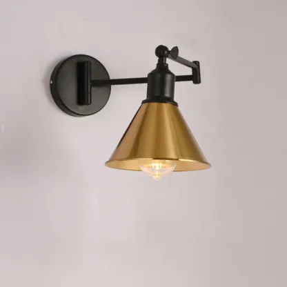 Vintage Industrial Dome Metal Wall Light for Living Room Image - 24