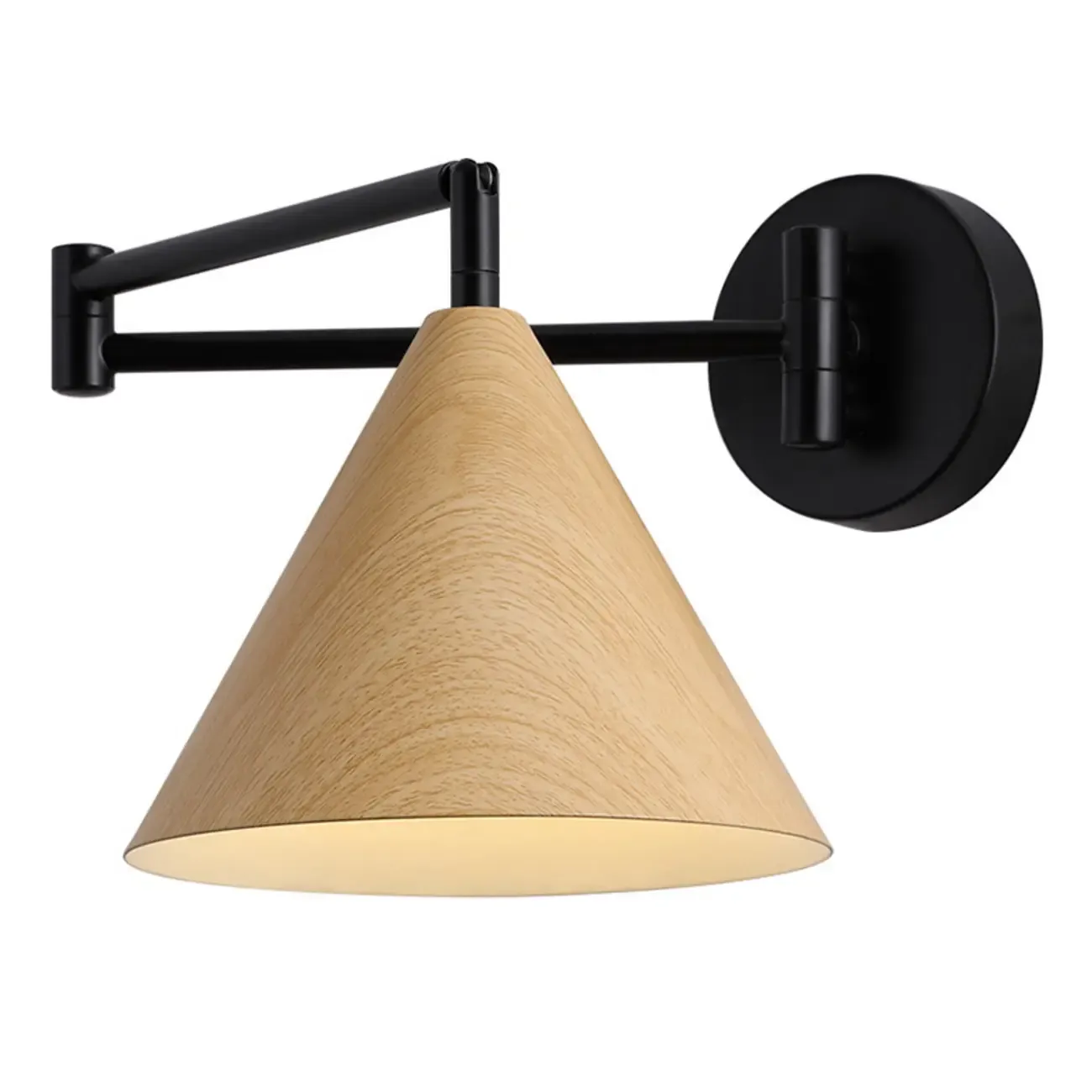 Modern Minimalist Conial Swing Arm Wall Light for Bedside