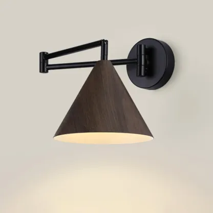 Modern Minimalist Conial Swing Arm Wall Light for Bedside