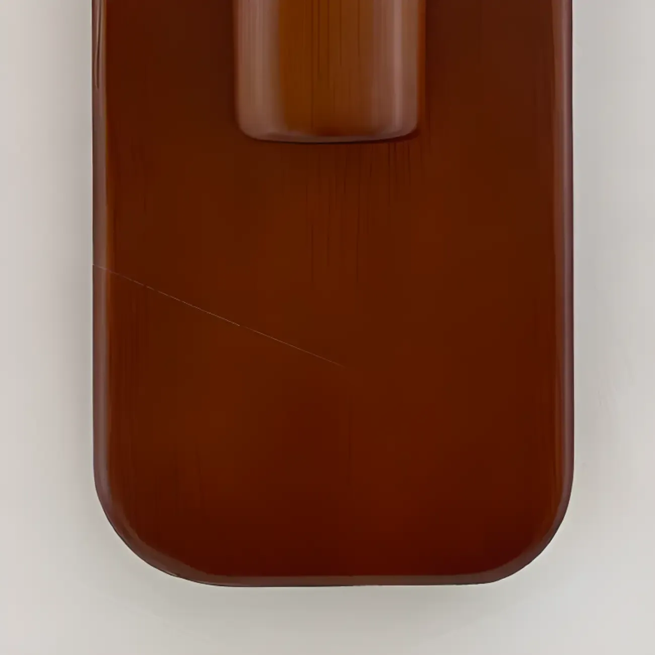 Modern Wall Light with Wooden Base and Glass Shade Image - 6