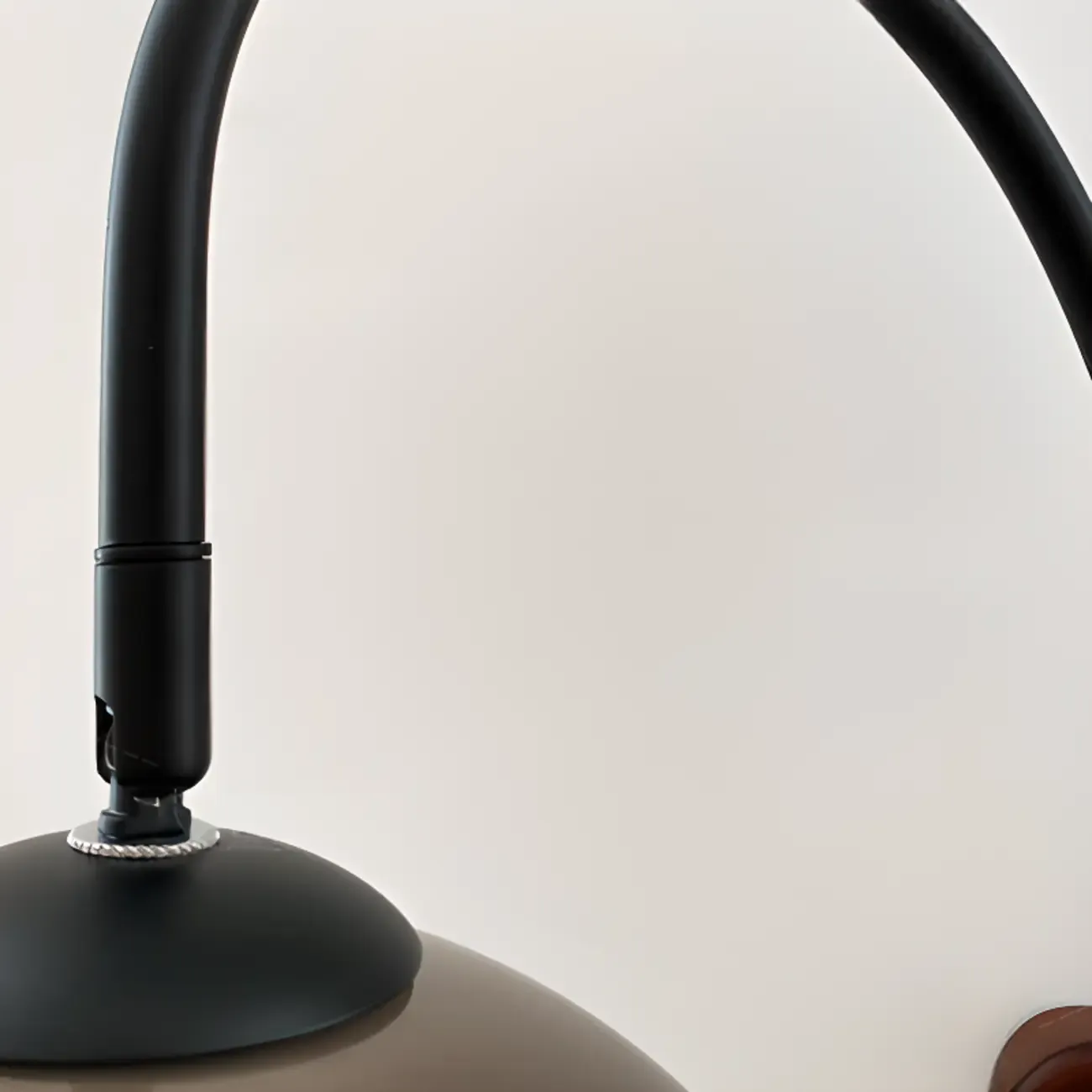 Modern Wall Light with Wooden Base and Glass Shade Image - 7