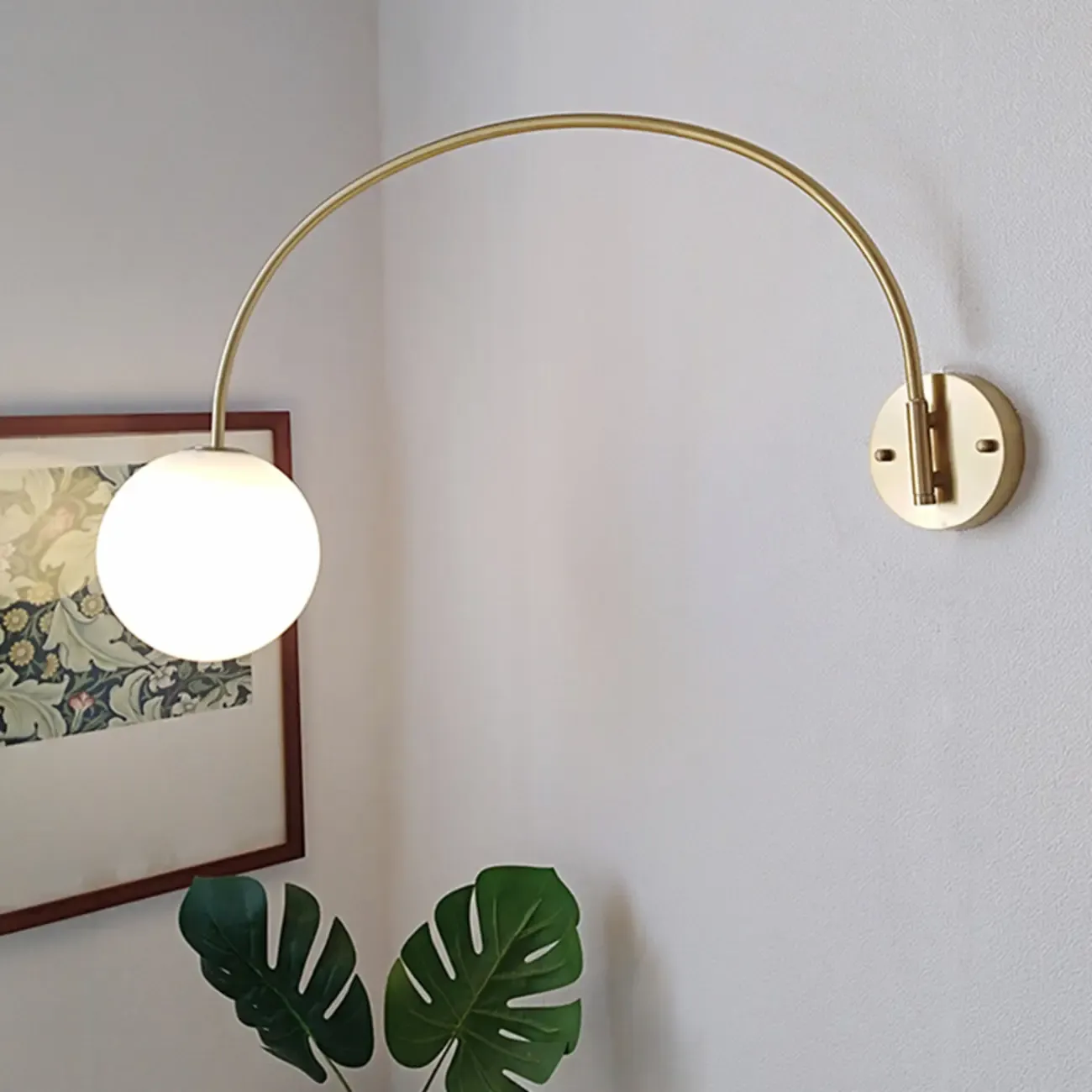 15 to 19 Inch Swing Arm Wall Light for Living Room Decor Image - 1
