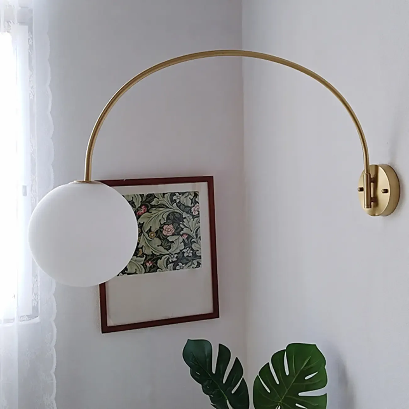 15 to 19 Inch Swing Arm Wall Light for Living Room Decor Image - 2