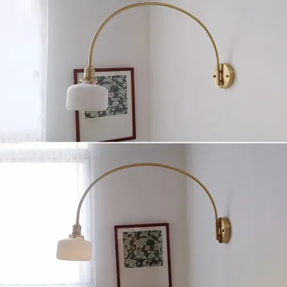 15 to 19 Inch Swing Arm Wall Light for Living Room Decor Image - 21