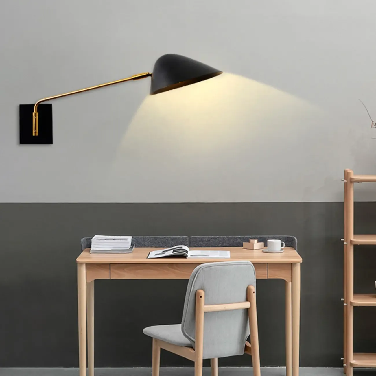 2-Light Adjustable Bi-pin Swing Arm Wall Sconce Fixture Image - 4