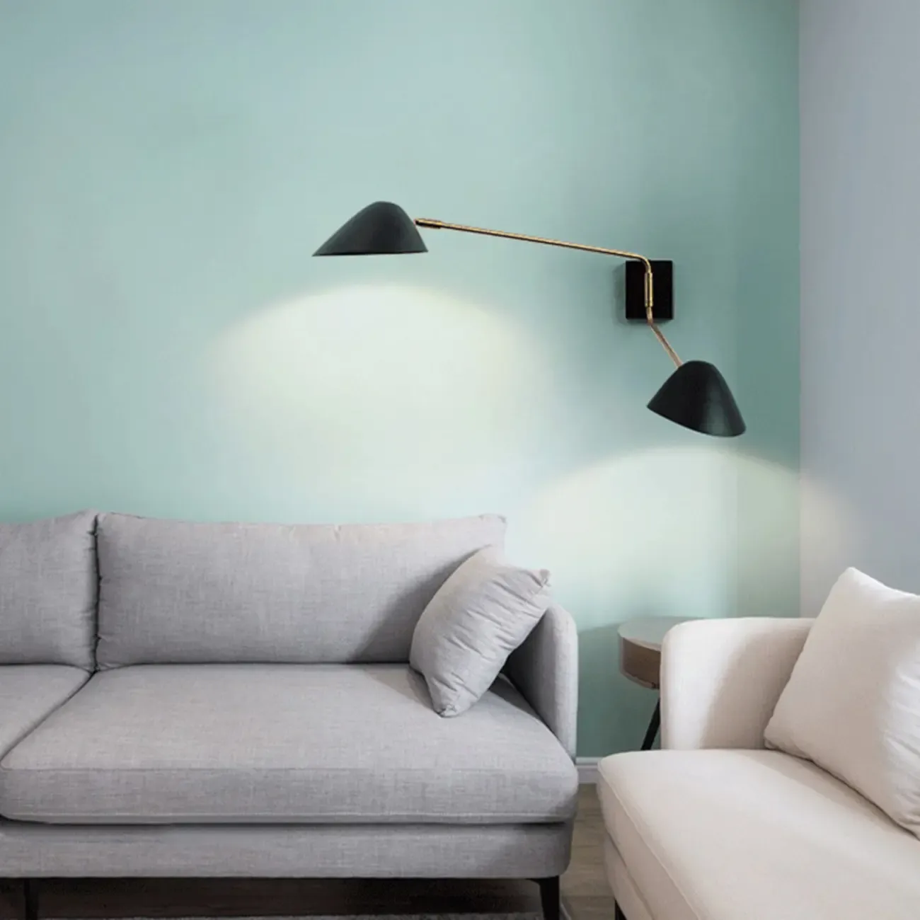 2-Light Adjustable Bi-pin Swing Arm Wall Sconce Fixture Image - 7