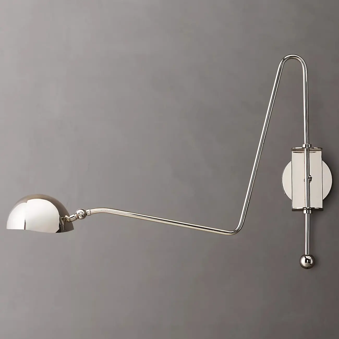 Industrial Dome-Shaped Swing Arm Wall Light for Bedroom Decor Image - 5 | homeyfad