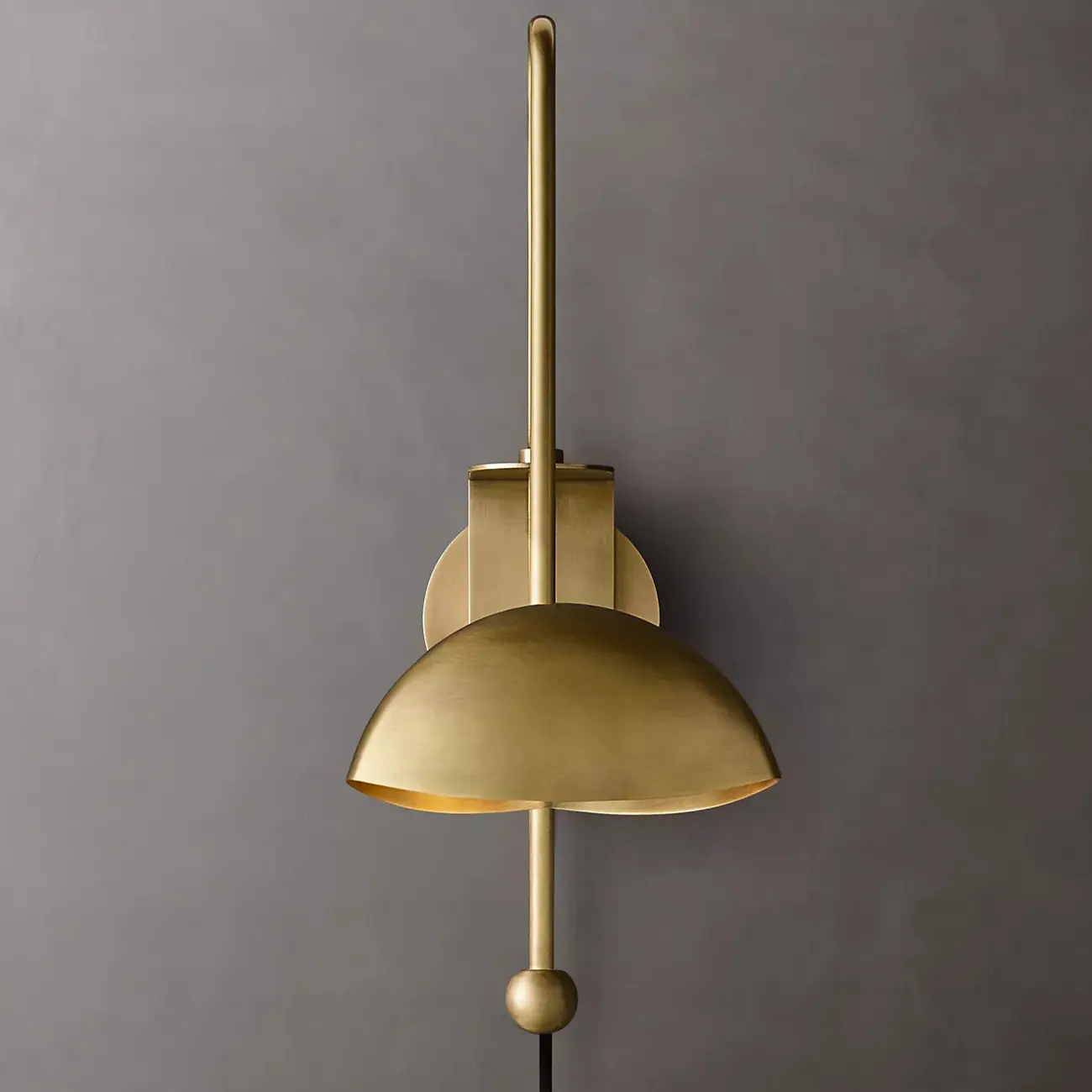 Industrial Dome-Shaped Swing Arm Wall Light for Bedroom Decor Image - 7 | homeyfad