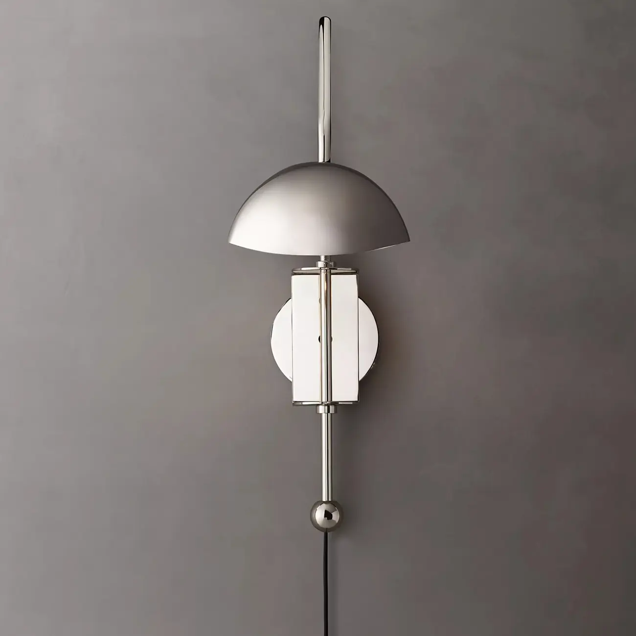 Industrial Dome-Shaped Swing Arm Wall Light for Bedroom Decor Image - 8 | homeyfad