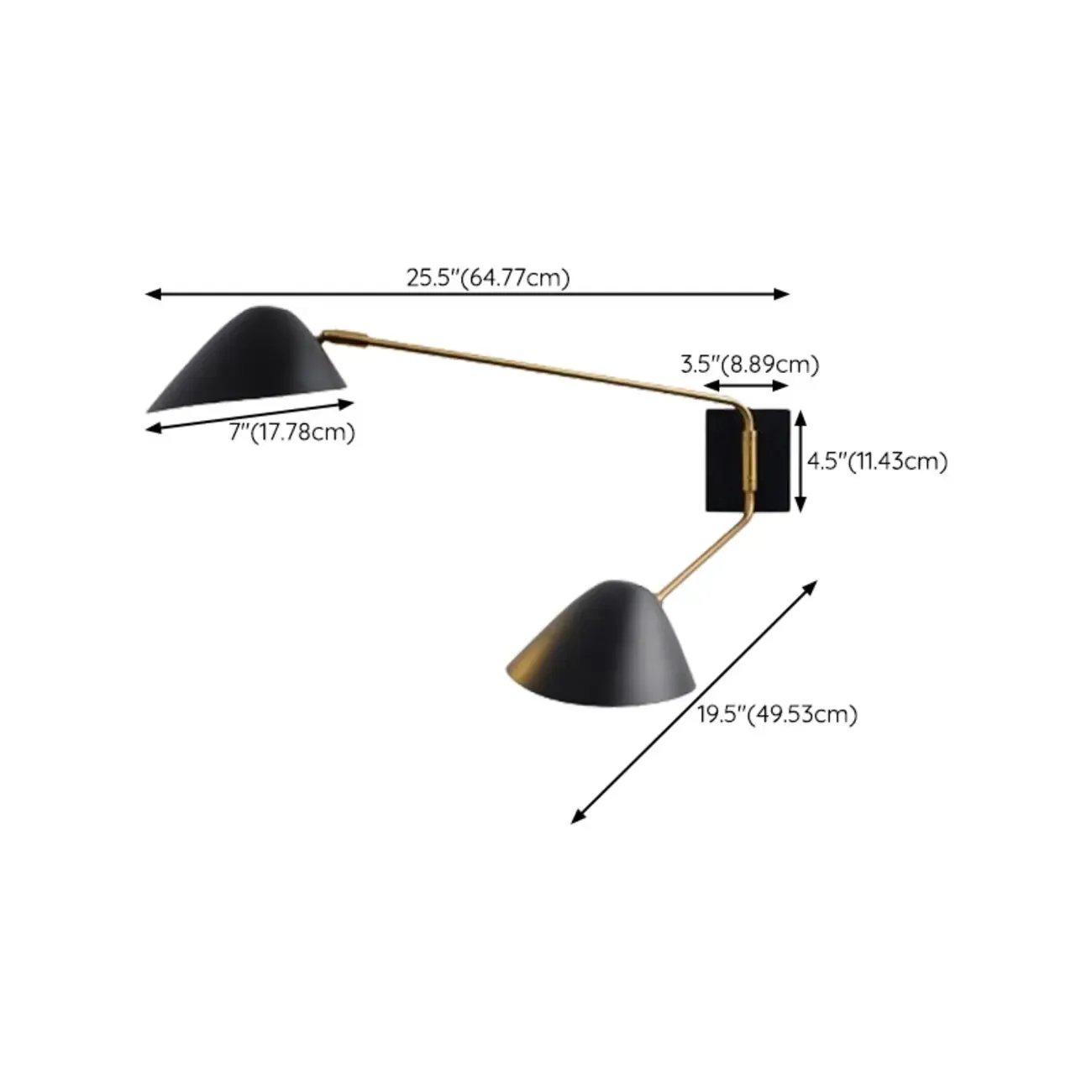 2-Light Adjustable Bi-pin Swing Arm Wall Sconce Fixture Image - 21