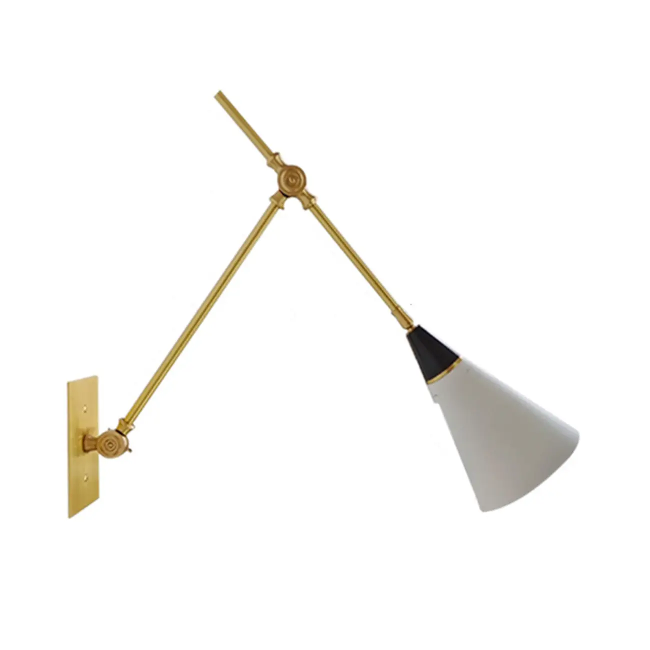 Minimalist Conial Swing Arm Wall Light Fixture for Study Space Image - 5 | homeyfad