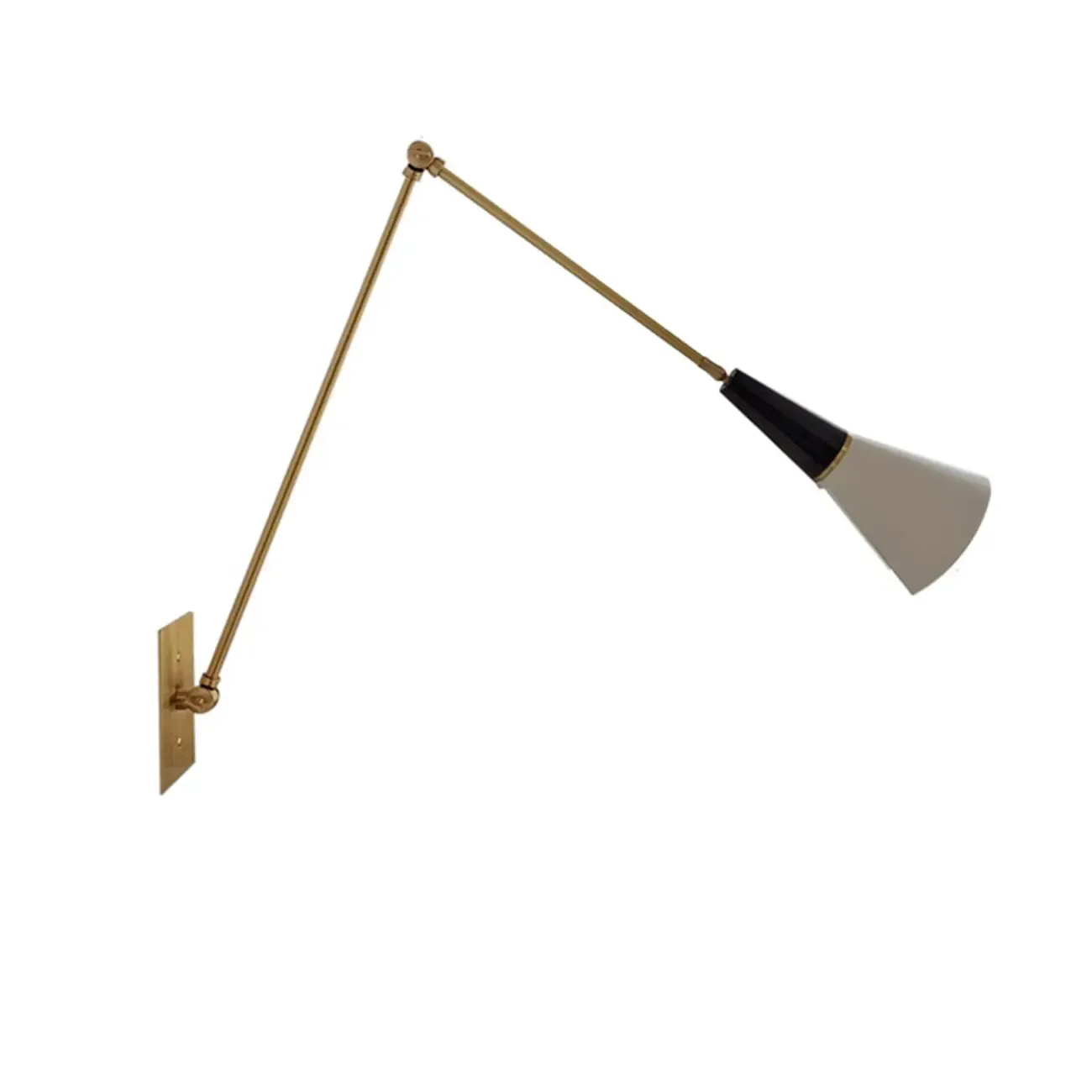 Minimalist Conial Swing Arm Wall Light Fixture for Study Space Image - 7