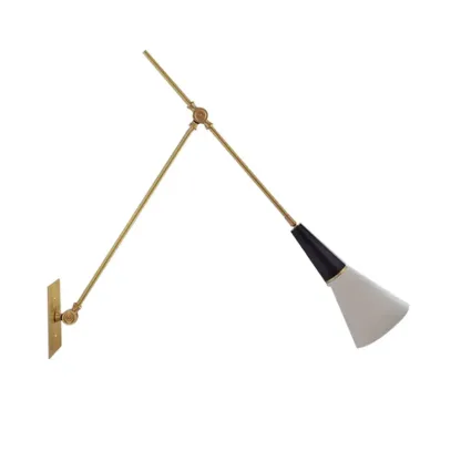 Minimalist Conial Swing Arm Wall Light Fixture for Study Space Image - 9