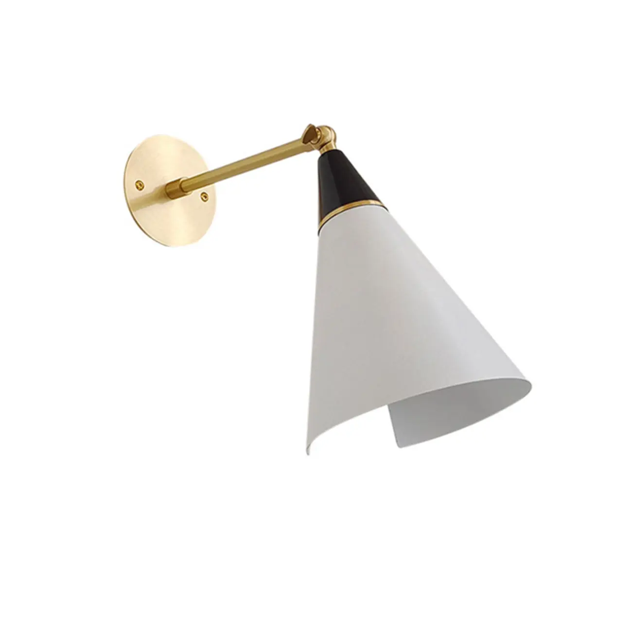 Minimalist Conial Swing Arm Wall Light Fixture for Study Space Image - 10 | homeyfad