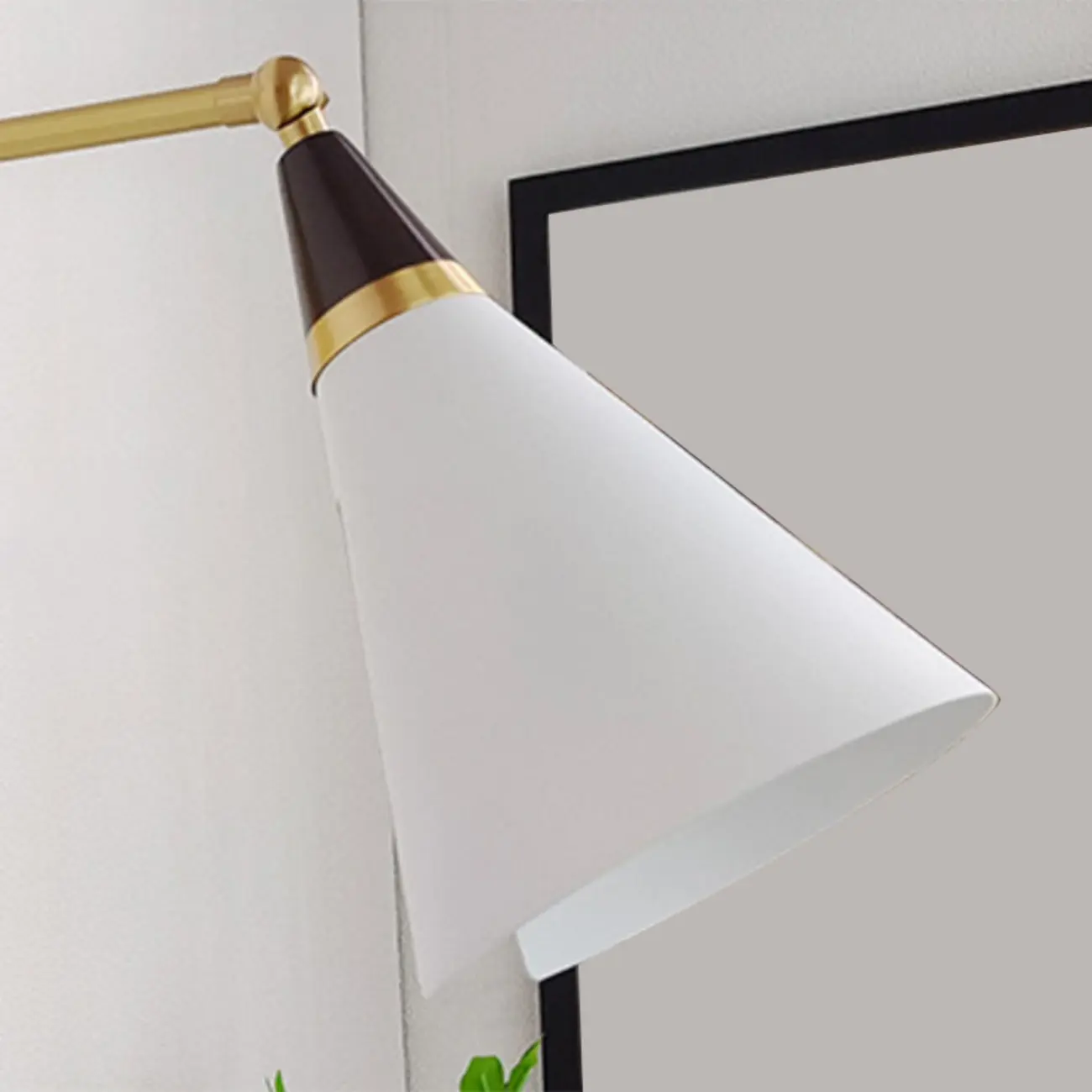 Minimalist Conial Swing Arm Wall Light Fixture for Study Space Image - 12 | homeyfad
