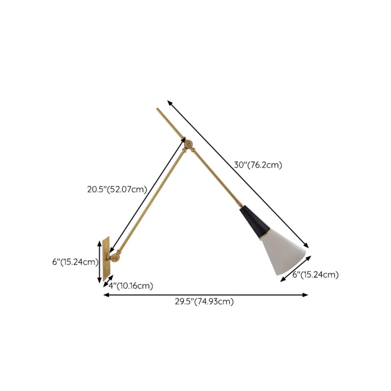 Minimalist Conial Swing Arm Wall Light Fixture for Study Space Image - 17 | homeyfad