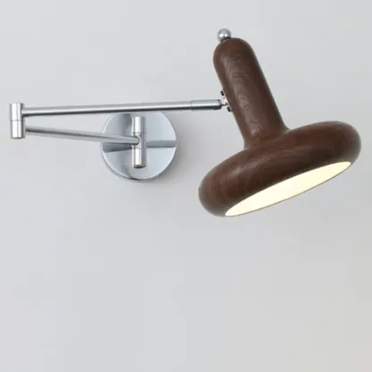 Mini Adjustable Iron Swing Arm Wall Light for Bedside Use Image - 11