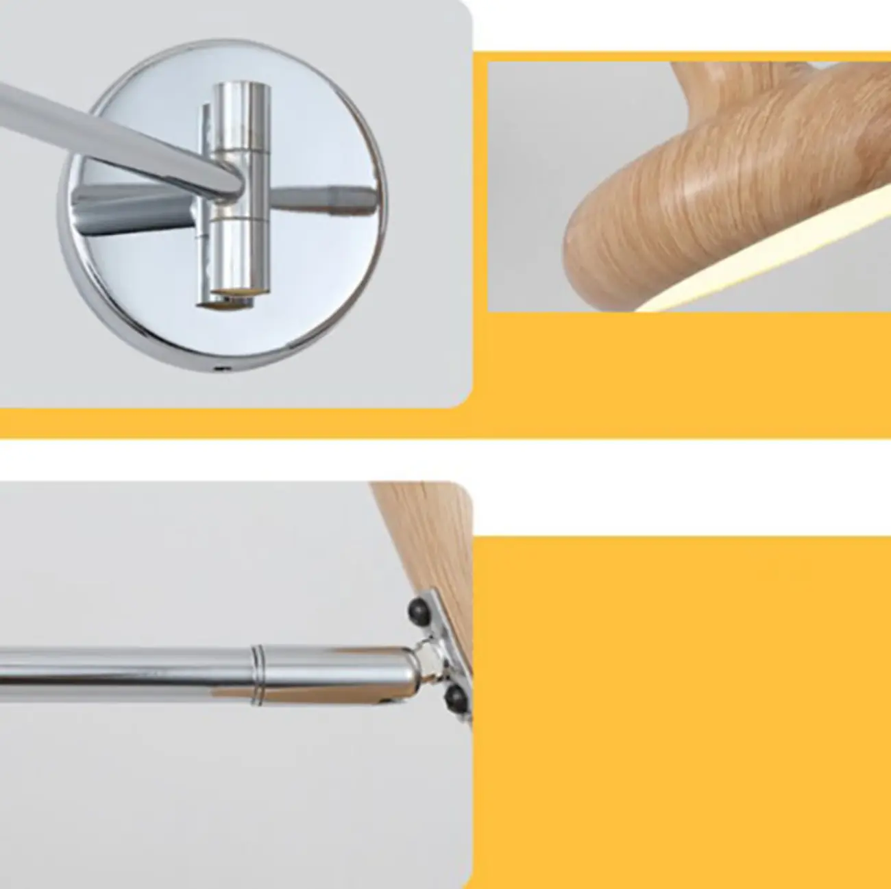 Mini Adjustable Iron Swing Arm Wall Light for Bedside Use Image - 13 | homeyfad