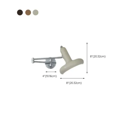 Mini Adjustable Iron Swing Arm Wall Light for Bedside Use #size
