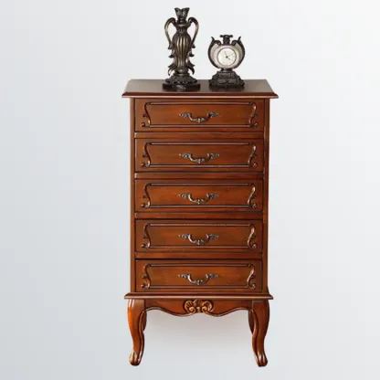 Mid-Century Solid Wood Accent Cabinet for Bedroom Storage Image - 8