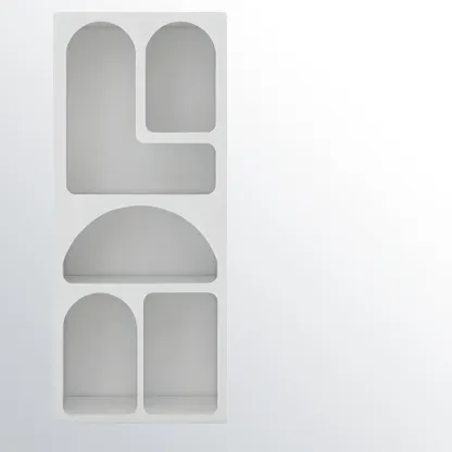 Modish Wooden Cabinets for Living Room with Exterior Shelf  Image - 4