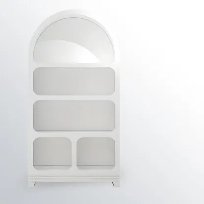 Modish Wooden Cabinets for Living Room with Exterior Shelf  Image - 6