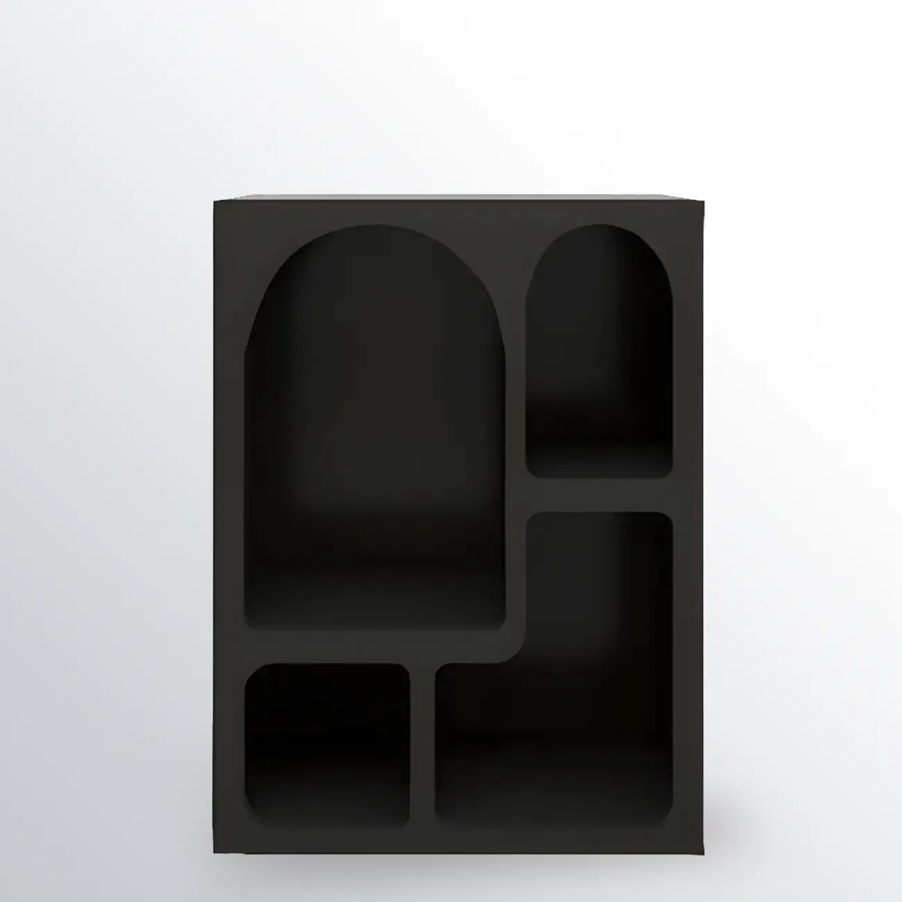 Modish Wooden Cabinets for Living Room with Exterior Shelf  Image - 9