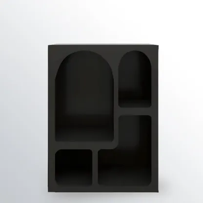 Modish Wooden Cabinets for Living Room with Exterior Shelf  Image - 9