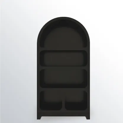 Modish Wooden Cabinets for Living Room with Exterior Shelf  Image - 14