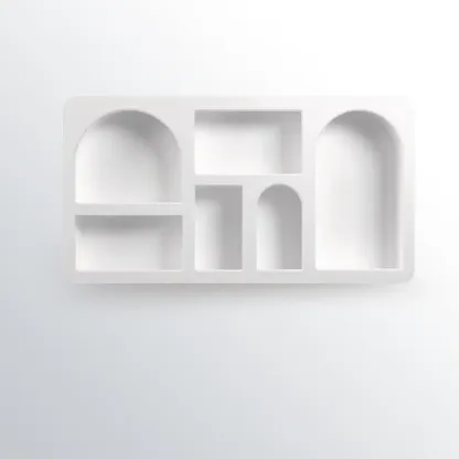 Modish Wooden Cabinets for Living Room with Exterior Shelf  Image - 15