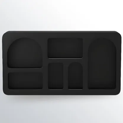 Modish Wooden Cabinets for Living Room with Exterior Shelf  Image - 16