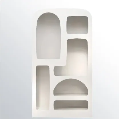 Modish Wooden Cabinets for Living Room with Exterior Shelf  Image - 17