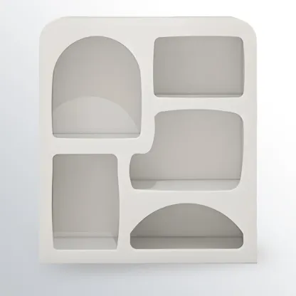 Modish Wooden Cabinets for Living Room with Exterior Shelf  Image - 18