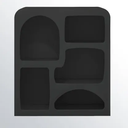 Modish Wooden Cabinets for Living Room with Exterior Shelf  Image - 20