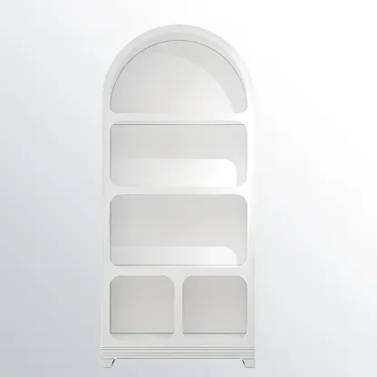 Modish Wooden Cabinets for Living Room with Exterior Shelf  Image - 21