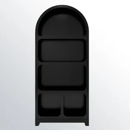 Modish Wooden Cabinets for Living Room with Exterior Shelf  Image - 22